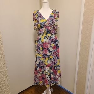 Lauren Conrad Floral Backless Midi Size XS